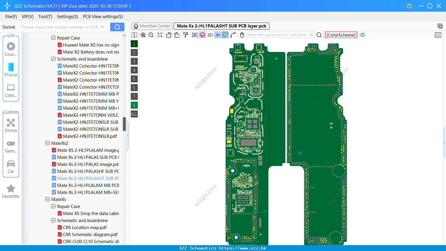 Huawei Mate Xs 2-HL1PALASHT SUB PCB Layer